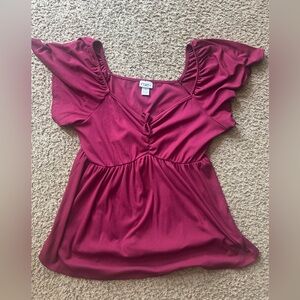 A New Day Rich Burgundy Blouse